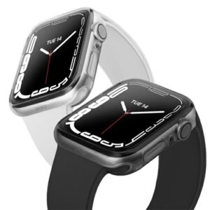 Etui UNIQ Glase Apple Watch Series 7/8/9 41mm. Dual Pack Bezbarwny-Dymny