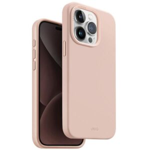 Etui UNIQ Lino Hue iPhone 15 Pro 6.1" Magclick Charging Różowy