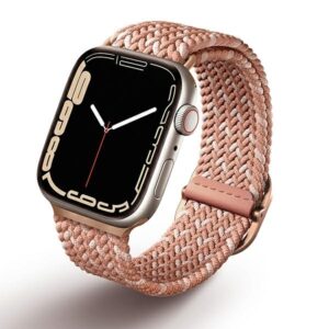 Pasek UNIQ Aspen Apple Watch 40/38/41mm Series 1/2/3/4/5/6/7/8/9/SE/SE2 Braided DE Różowy