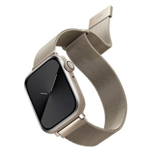 Pasek UNIQ Dante Apple Watch Series 1/2/3/4/5/6/7/8/9/SE/SE2 42/44/45mm Stainless Steel Starlight