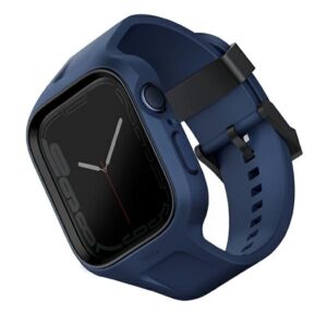 Pasek z etui UNIQ Monos 2w1 do Apple Watch (44/45 mm), niebieski