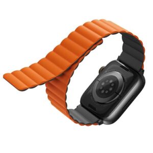 Pasek UNIQ Revix do Apple Watch (42/44/45/49 mm), Szaro-Pomarańczowy