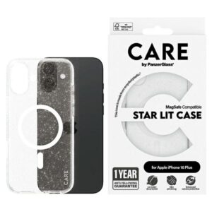 Etui CARE by PanzerGlass Flagship Star Lit z MagSafe do iPhone 16 Plus, Białe
