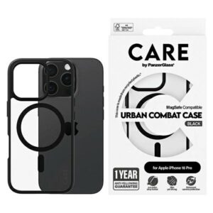 Etui CARE by PanzerGlass Flagship Urban Combat z MagSafe do iPhone 16 Pro, Czarne