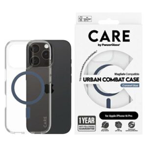Etui CARE by PanzerGlass Flagship z MagSafe do iPhone 16 Pro, Niebieskie