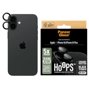 Szkło ceramiczne na obiektyw PanzerGlass Hoops do iPhone 16 / 16 Plus