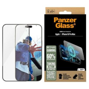 Szkło hartowane PanzerGlass Gaming Ultra-Wide Fit do iPhone 16 Pro Max