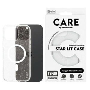 Etui CARE by PanzerGlass Flagship Star Lit z MagSafe do iPhone 16 Pro Max, Białe