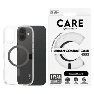 Etui CARE by PanzerGlass Flagship z MagSafe do iPhone 16, Czarne