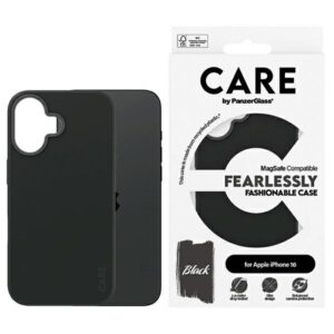 Etui CARE by PanzerGlass Fashion z MagSafe do iPhone 16, Czarne