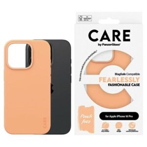 Etui CARE by PanzerGlass Fashion z MagSafe do iPhone 16 Pro, Brzoskwiniowe