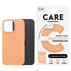 Etui CARE by PanzerGlass Fashion z MagSafe do iPhone 16 Pro Max, Brzoskwiniowe