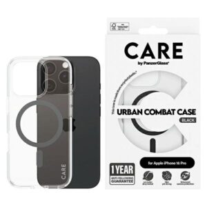 Etui CARE by PanzerGlass Flagship z MagSafe do iPhone 16 Pro, Czarne