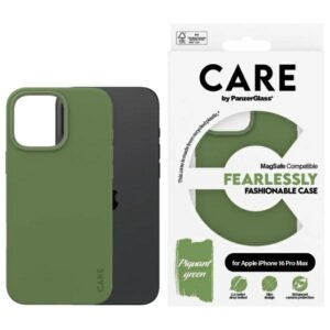 Etui CARE by PanzerGlass Fashion z MagSafe do iPhone 16 Pro Max, Zielone