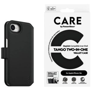 Etui 2w1 CARE by PanzerGlass Feature Tango do iPhone 16e, Czarne