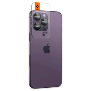 Osłona aparatu Spigen Optik.Tr EZ FIT (2 szt.) do iPhone 14 Pro/Max – 17 Pro/Max, Czarny