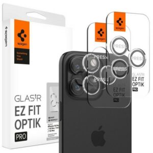 Osłona aparatu Spigen Optik.Tr EZ FIT (2 szt.) do iPhone 14 Pro/Max – 17 Pro/Max, Przezroczysty