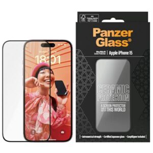 Szkło ceramiczne PanzerGlass Ultra-Wide Fit do iPhone 15