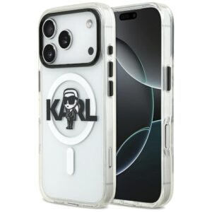 Etui Karl Lagerfeld IML Karl Sketch Logo z MagSafe do iPhone 17 Pro, Przezroczyste
