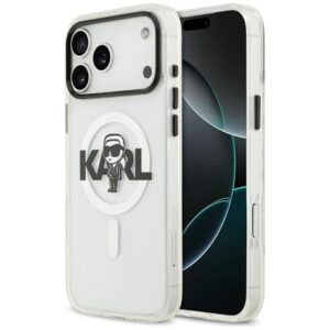 Etui Karl Lagerfeld IML Karl Sketch Logo z MagSafe do iPhone 17 Pro Max, Przezroczyste