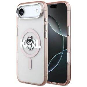 Etui Karl Lagerfeld IML Choupette Sketch Logo z MagSafe do iPhone Air, Różowe