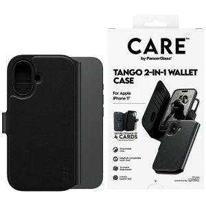 Etui 2w1 CARE by PanzerGlass Feature Tango z MagSafe do iPhone 17, Czarne