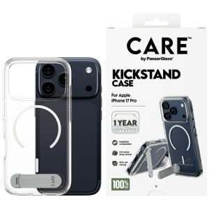 Etui CARE by PanzerGlass Feature Kickstand z MagSafe do iPhone 17 Pro, Przezroczyste
