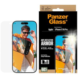 Szkło hartowane PanzerGlass Armor Anti-Reflective do iPhone 17 / 16 Pro