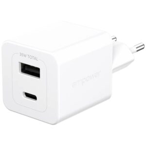 Ładowarka sieciowa empower by PanzerGlass Turbo 35W USB-C + USB-A