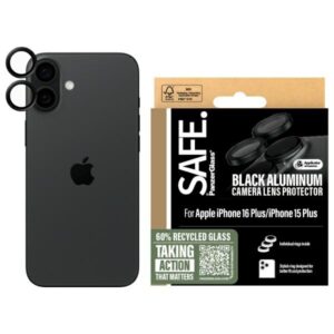 Szkło na obiektyw SAFE by PanzerGlass do iPhone 16 / 16 Plus, Czarne