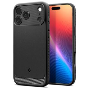 Etui Spigen Rugged Armor z MagSafe do iPhone 17 Pro Max, Czarny