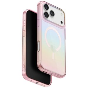 Etui UNIQ Iridescia z MagSafe do iPhone 17 Pro, Pink Prism