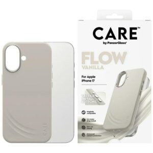 Etui CARE by PanzerGlass FLOW z MagSafe do iPhone 17, Waniliowe