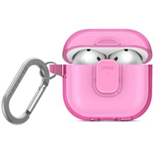 Etui UNIQ Glase Pro Lock Case do AirPods 4, Różowe