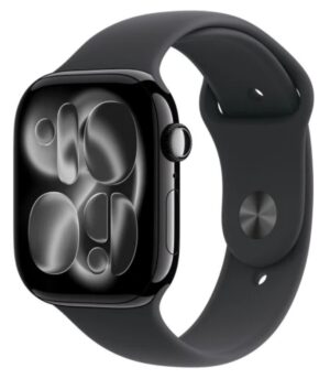 Apple Watch Series 11 GPS + Cellular 42 mm, Tytan Naturalny, Pasek Sportowy Górska Szarość (Rozmiar S/M)