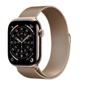 Apple Watch Series 11 GPS + Cellular 42 mm, Tytan Złoty, Bransoleta Mediolańska Złota