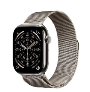 Apple Watch Series 11 GPS + Cellular 46 mm, Tytan Naturalny, Bransoleta Mediolańska Tytan Naturalny (Rozmiar S/M)