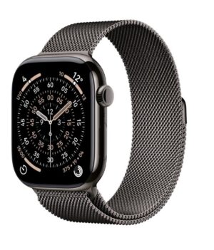 Apple Watch Series 11 GPS + Cellular 46 mm, Tytan Łupek, Bransoleta Mediolańska Łupek (Rozmiar S/M)