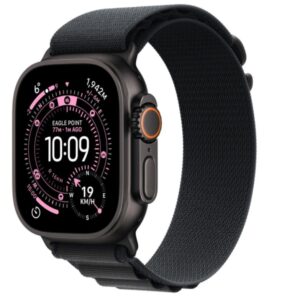 Apple Watch Ultra 3 GPS + Cellular 49 mm, Czarny Tytan, Opaska Alpine Czarna (Rozmiar L)